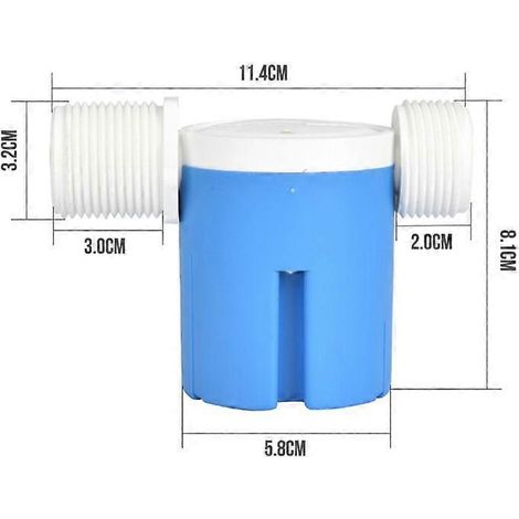 Vanne de contrôle automatique du niveau d'eau 1/2" 3/4" 1" pour réservoir, château d'eau, vanne à bille, contrôleur à flotteur (1/5)