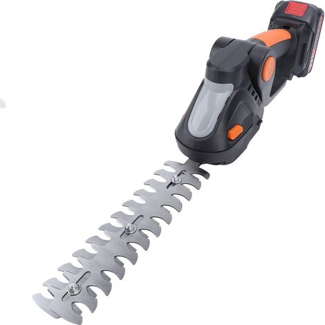 Tagliasiepi elettrico, tagliasiepi senza fili 2 in 1 con batteria e caricabatterie, 1 tagliasiepi/tosaerba da 1500 mAh, potatore elettrico senza fili (1/5)