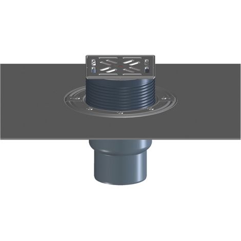 Ferrari Srl – Bonde de lavabo DN75/110 3100TH – Siphon anti-gel amovible – Gaine bitumineuse pour étanchéité – Dimensions 145x145mm/138x138mm - HL3100TH