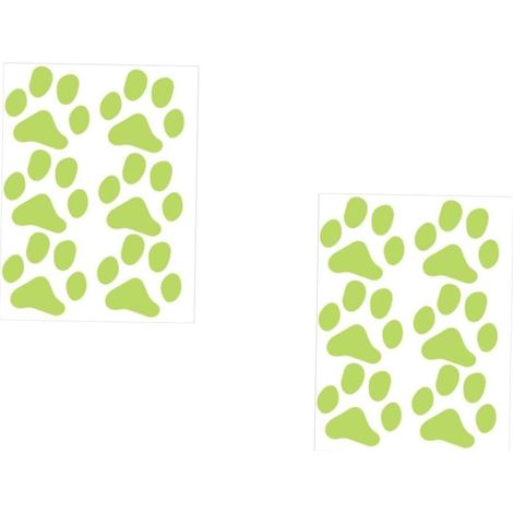 2 Ensembles Autocollants Muraux Décoratifs Lumineux Forme De Patte Animal Stickers Muraux Pour Chambre Salon Et Salle De Jeu Faciles À Appliquer Retirer Idéaux Pour 2 Feuilles2 (1/5)
