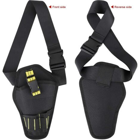 Ceinture Porte Outil,Outil holster ceinture avec Ceinture Ajustable et Boucles Ouvertes pour Ranger les Outils et Perceuse (1/5)