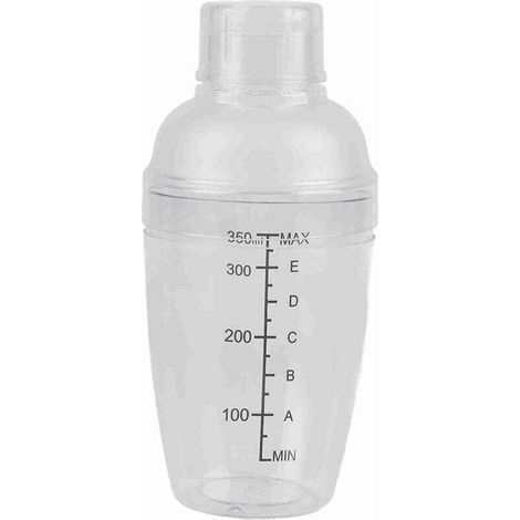 Mélangeur à cocktail en résine PC transparente anti-fuite avec outil de barre d'échelle (300 ml) (1/4)