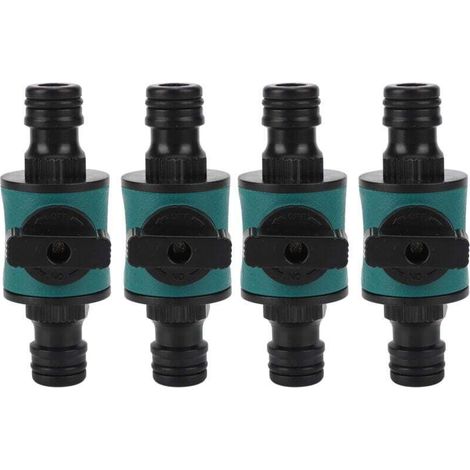 Vanne double tête pour tuyau d’arrosage – Lot de 4, en laiton chromé, raccord rapide 3/4″, idéale jardin et terrasse (1/4)