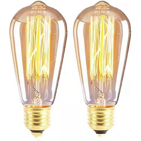 Lot de 6 ampoules LED E27 rétro 40W pour salle à manger, salon, chambre, salle de bain (1/5)