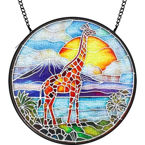 15 cm Attrape-soleil suspendu oiseau et fleurs en vitrail, décoration fenêtre jardin, cadeau Noël femme (1/5)