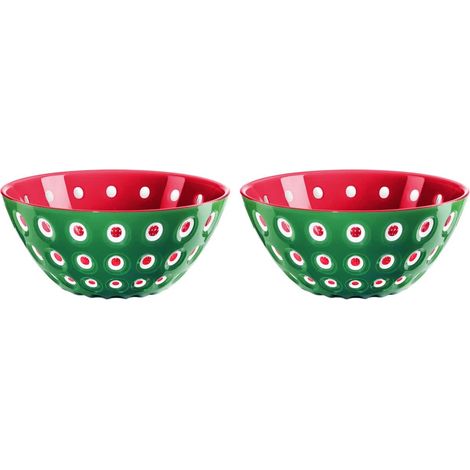 GUZZINI Set 2 Ciotoline Le Murrine in San D 12,5 Cm Smeraldo, Bianco, Rosso (1/5)
