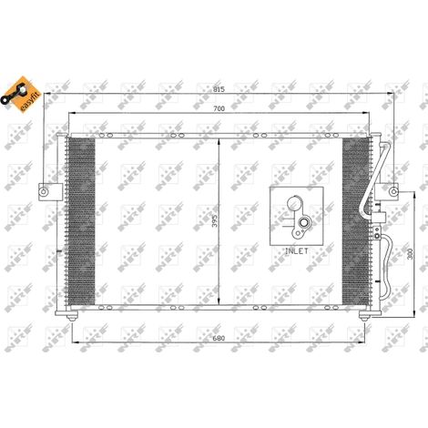 Condenseur, climatisation NRF 35396 KIA 0K53A61401B 0K53A61481B 0K53E61481A