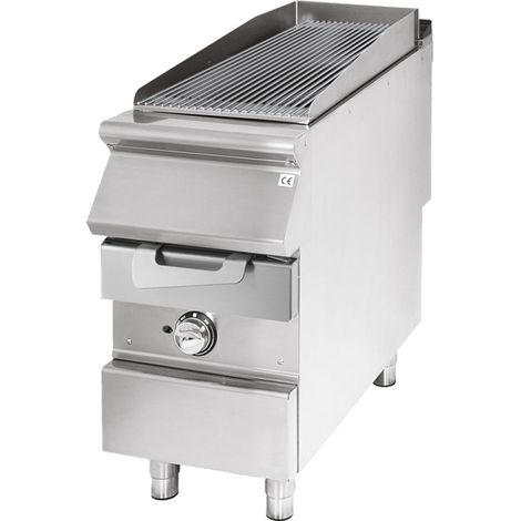 Grillade gaz, zone de cuisson en inox, viande/poisson 400x900x870 mm - VIRTUS