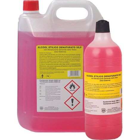 ALCOOL ETILICO DENATURATO Lt. 1 - 99,9 % vol. SPRINTCHIMICA 12 PZ