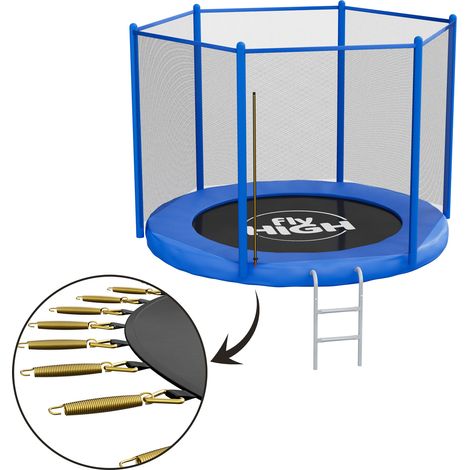 Jumpoo - 6-teiliges Ersatz-Zubehörset für Kindertrampolin Ø250 cm blau