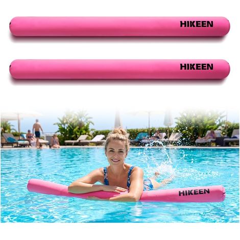 Lot de 2 Frites Piscine Wearable: Accessoire Piscine Solide pour Adultes et Adolescents, Flotteur Piscine Extra-Large pour Sports Nautiques - 128 x 10 cm - Noir (1/5)