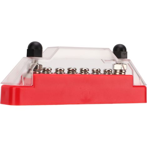 Bloc de distribution électrique 48 V 150 A, 6 bornes M4, 2 goujons M6 pour applications marines, camping-cars, yachts et voitures. (1/5)
