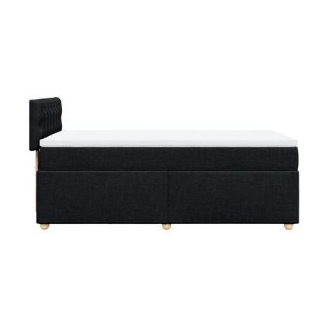 Sommier style Snowco, matelas noir 90 × 190 cm, tissu simple, tissu doux et respirant, pour chambre, décor moderne, facile à assembler (1/5)