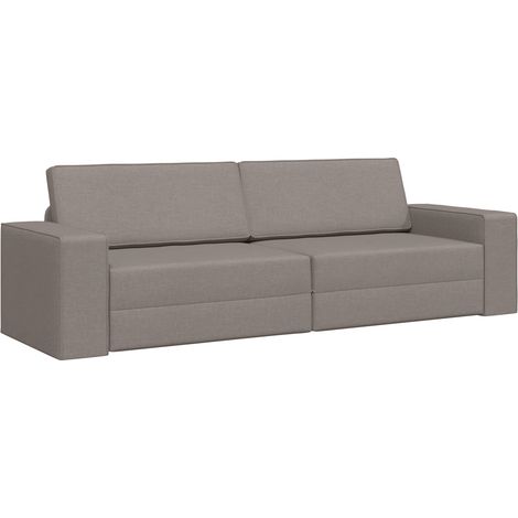 Maison Exclusive - Schlafsofa Taupe 245 x 78 x 77 cm Stoff