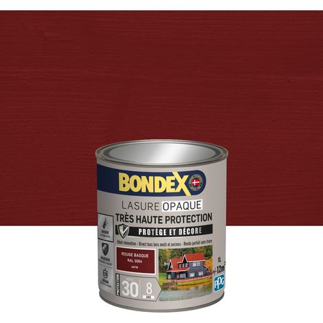 Bondex – Lasure extérieure opaque 1 L – Très haute protection 8 ans – Pour bois dur et teck – Résistance aux UV et intempéries – RAL 3004