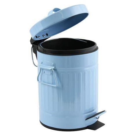 Poubelle à pédale Acier 3L HABANA Bleu Pastel MSV
