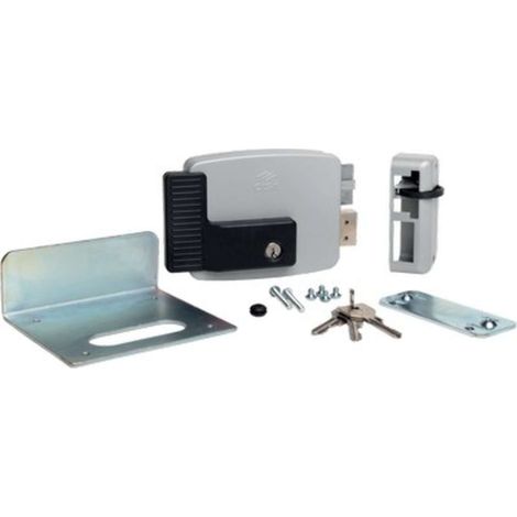 SERRATURA METALLO APPLICARE ELETTRICA 11761N CISA - ZINC C.TONDO FISSO M2+SCR+TETT E.MM 50/70 SX