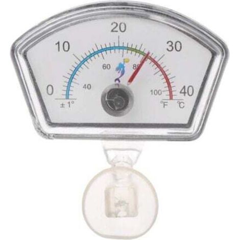 Termometro per acquario e rettili con indicatore di temperatura da 0 a 40 gradi Celsius, ventosa con quadrante, elegante, pratico e professionale.