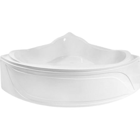 Baignoire d'angle Ethan - avec tablier - 150x150 cm - Siphon: Sans (1/3)