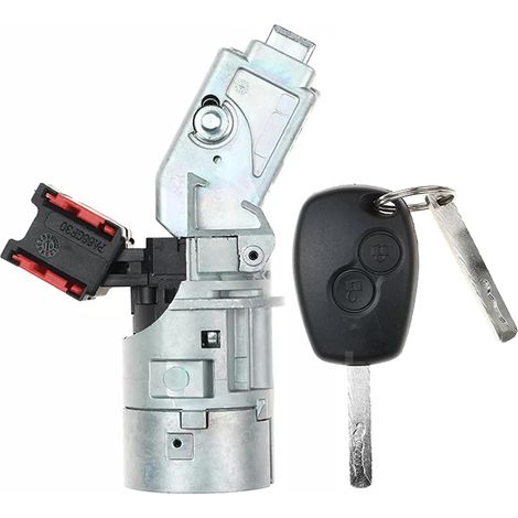 Serrure Contacteur Démarrage avec Clé pour Clio 3, Kangoo 2, Master 3, Modus, Trafic 3, Twingo 2, Dacia Duster, Sandero, Talento, Citan, Nissan NV300, NV400, Opel Movano B, Vivaro B 7701208408 (1/5)