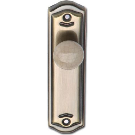 Pomo puerta interior cuero y porcelana modelo 4008