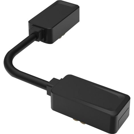 Conector Latiguillo Esquina para Carril Magnético 25mm SuperSlim Empotrado/Suspensión Negro