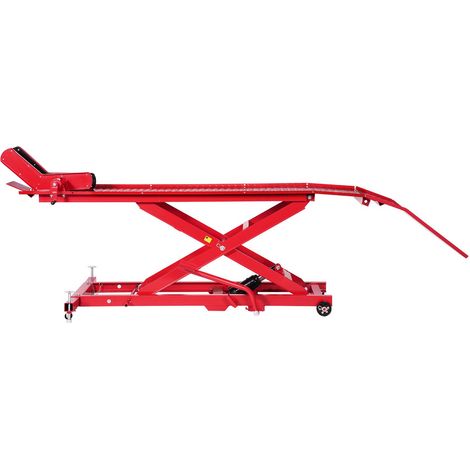Table élévatrice moto 450 kg, levée 22 à 79 cm, verrou de sécurité, rotation 360 degrés, atelier moto et garage (1/5)
