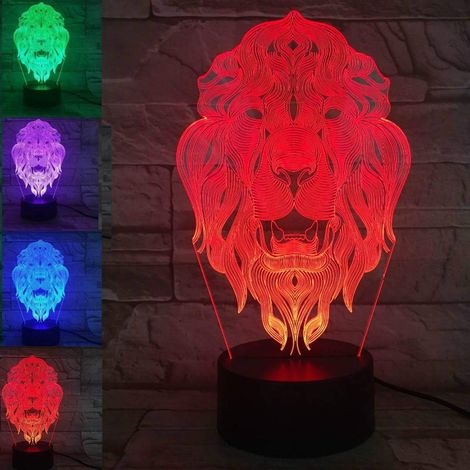 Lampe de table avec commande tactile et affichage visuel 3D, idéale pour la table de chevet, le bureau, la lecture et les environnements intérieurs.-AquaForge (1/5)