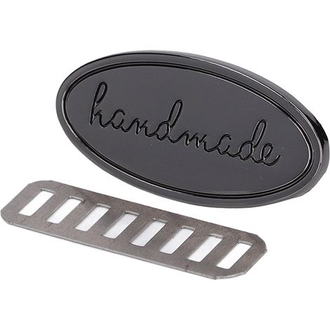 5 jeux d'étiquettes ovales pour accessoires de sac, étiquettes logo pour sacs à main et couleurs d'étiquettes disponibles en plusieurs options, finition canon de fusil. (1/5)