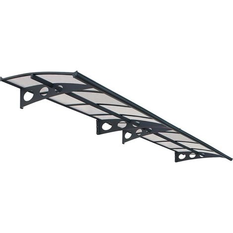 Patio Cover Herald Door Awning Canopy 4460 Mist - Polycarbonate - L447 x W139 x H33 cm - Grey