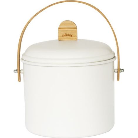 Secchio per compost da 3,5 L, colore crema - Pebbly