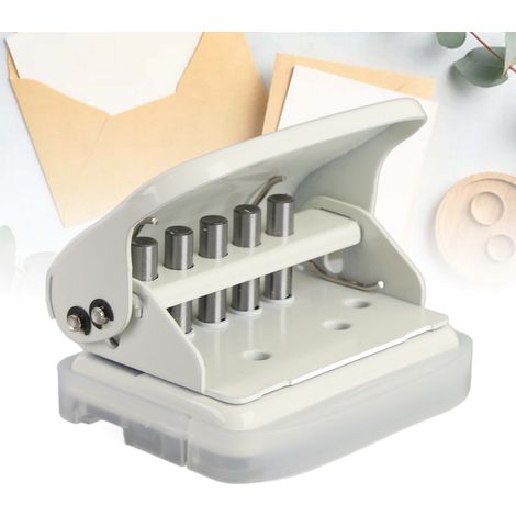 Perforatrice portatile a 5 fori in ABS e ferro per sistemi di rilegatura A4, A5 e B5. (1/4)