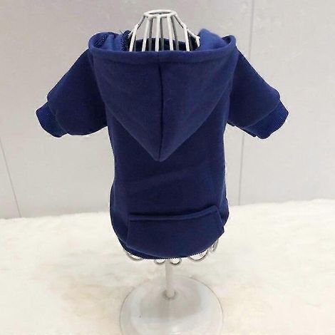 Einfarbige Katzen- und Hunde-Hoodies, Haustierbekleidung für kleine Hunde, Mäntel, Jacken, Sweatshirts für Chihuahuas, Hunde-Outfits aus Baumwolle, Königsblau (1/4)