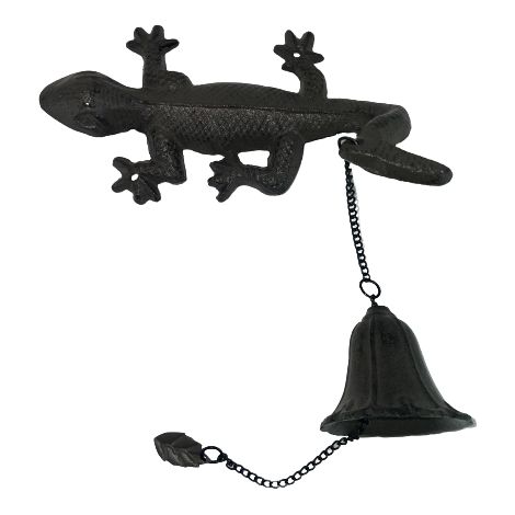 Campana de hierro fundido con un lagarto (1/5)