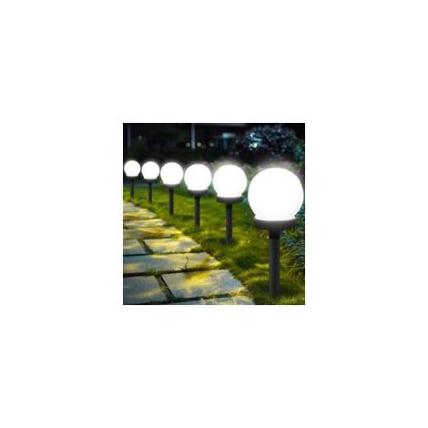 Lampes Exterieure Solaires de Jardin Au Sol,Lumière Solaire de Jardin,Exterieure Étanche Lumiere,Lampes Solaires de Chemin,Lampes LED Ronde de Globe de Boule,Éclairage Extérieur de Lumière de Piquet