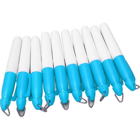 Lot de 10 marqueurs de golf à base d'huile, étanches et portables, pour tracer des lignes sur la balle et aligner les balles. Idéal pour le dessin et le coloriage. Bleu ciel. (1/5)