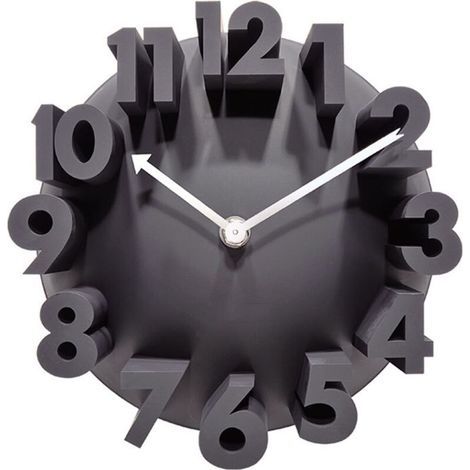 10-inch Wooden Wall Clock, Silent Wall Clock, Modern Silent Wall Clock, Round Wall Clock Easy to Read, Round Wall Clock for Bedroom, Kitchen, Home, Living Room, Office Decor (Black (1/5)