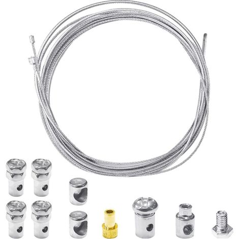 Kit universale di riparazione cavi, leva dell'acceleratore, cavo moto, kit di riparazione cavo freno, cavo frizione, accessori per la riparazione di cavi con molla e cavo