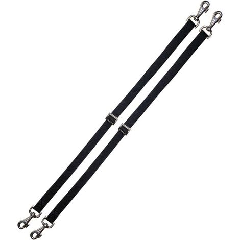 Taglia unica, Noir 9100: Sangles de jambes pour couvertures de chevaux (1/2)