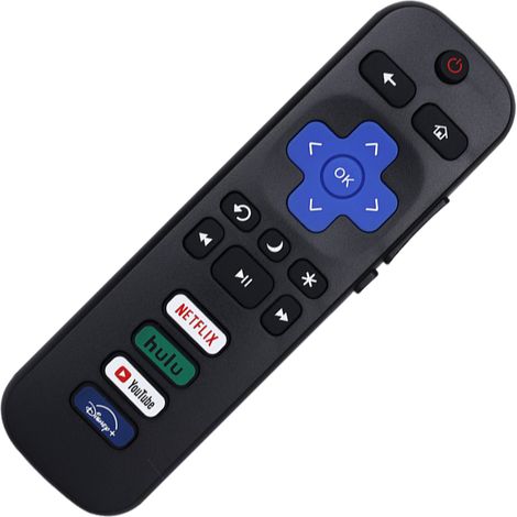 Télécommande compatible avec les téléviseurs Roku. Compatible avec plusieurs modèles. Compacte et portable. Appairage facile. (1/5)