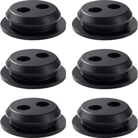 6 Pièces Réservoir de Carburant Œillets en Caoutchouc, Caoutchouc Douille Joint de Réservoir 2 Trous, pour Débroussailleuse, Débroussailleuse, Souffleur (1/5)