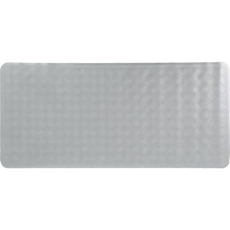 Fondo de bañera de caucho natural 34x74 cm - gris perla - Tendance