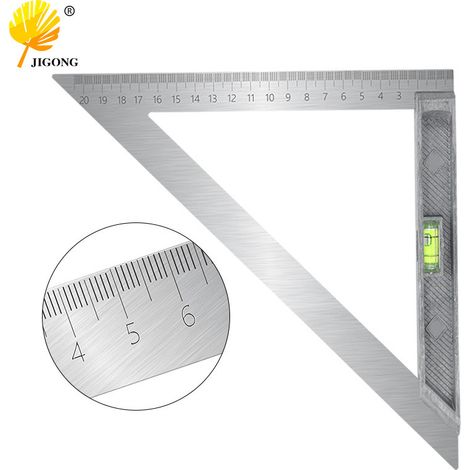 Équerre de menuisier - Équerre horizontale à angle droit de 00 mm, outil de mesure d'angle à 90 degrés pour le dessin et le dessin (1/5)