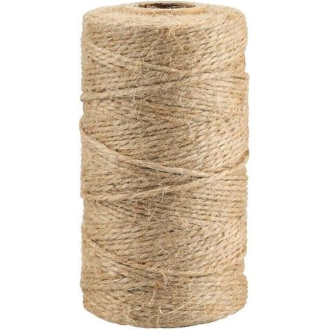 100M Ficelle Jute Ficelles De Jardinage Corde Naturelles Fil De Jute Corde Fine Pour Jardiage Décoration De Mariage,Arts Créatifs Diy L'Emballage Cadeau (1/4)