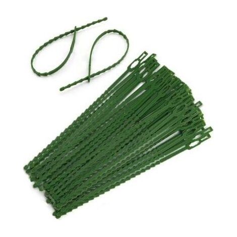 Lot de 60 attaches réglables pour plantes vertes - 23 cm - Polyvalentes - Robustes - En plastique - Pour le jardin, les plantes, les arbres (1/5)
