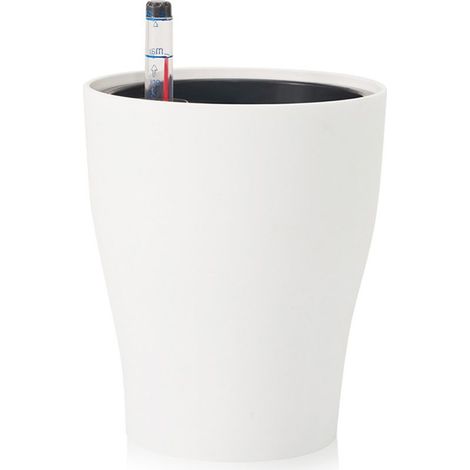 Pot de Fleurs Auto-arrosage Pot de fleurs Fabrication en polypropylene Dimensions 12 x 14,5 cm Indicateur niveau d'eau 6 coloris disponibles Jardin / Bureau / Maison 1 Pot Inclus Ideal pour pla (1/5)