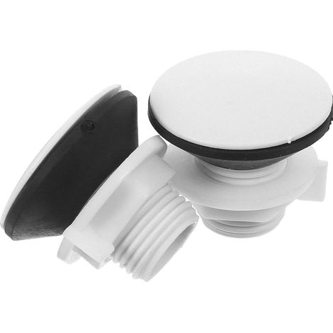 2 Pièces Bouchon Extérieur du réservoir WC, Blanc (1/5)