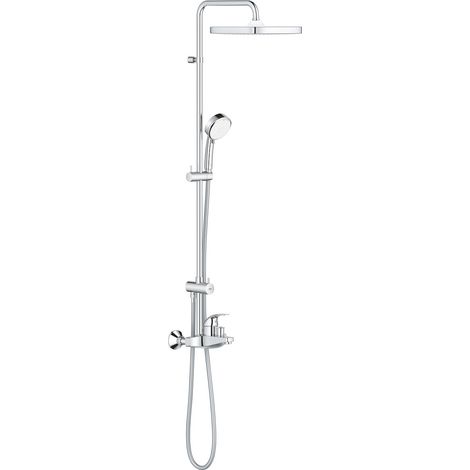 Tempesta Cosmopolitan System 250 Cube colonna doccia con miscelatore monocomando da parete, cromo (G26693000)