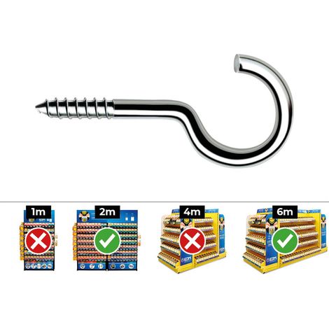 Hembrilla roscada abierta ø2,1 x 25 mm zincado, caja 500 uds (1/2)