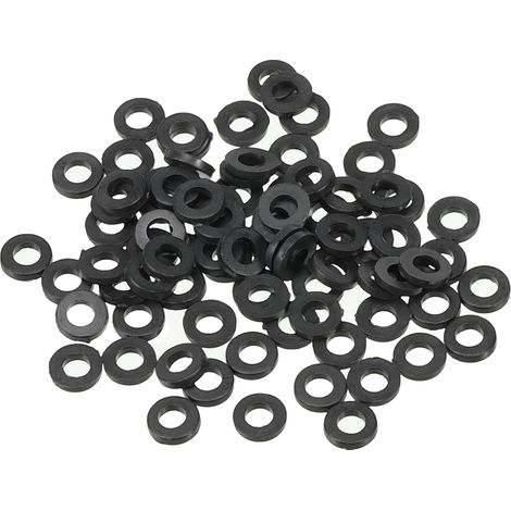 80 Paquet M2.5 Nylon Plat Rondelle 2,5 mm ID 5mm OD 1mm Épais Noir (1/5)